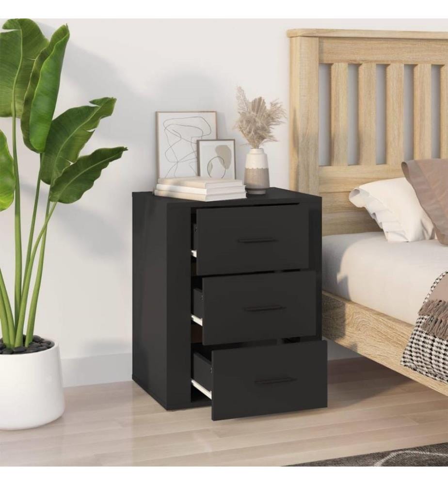 Nachttisch Schwarz 50x36x60 cm Holzwerkstoff