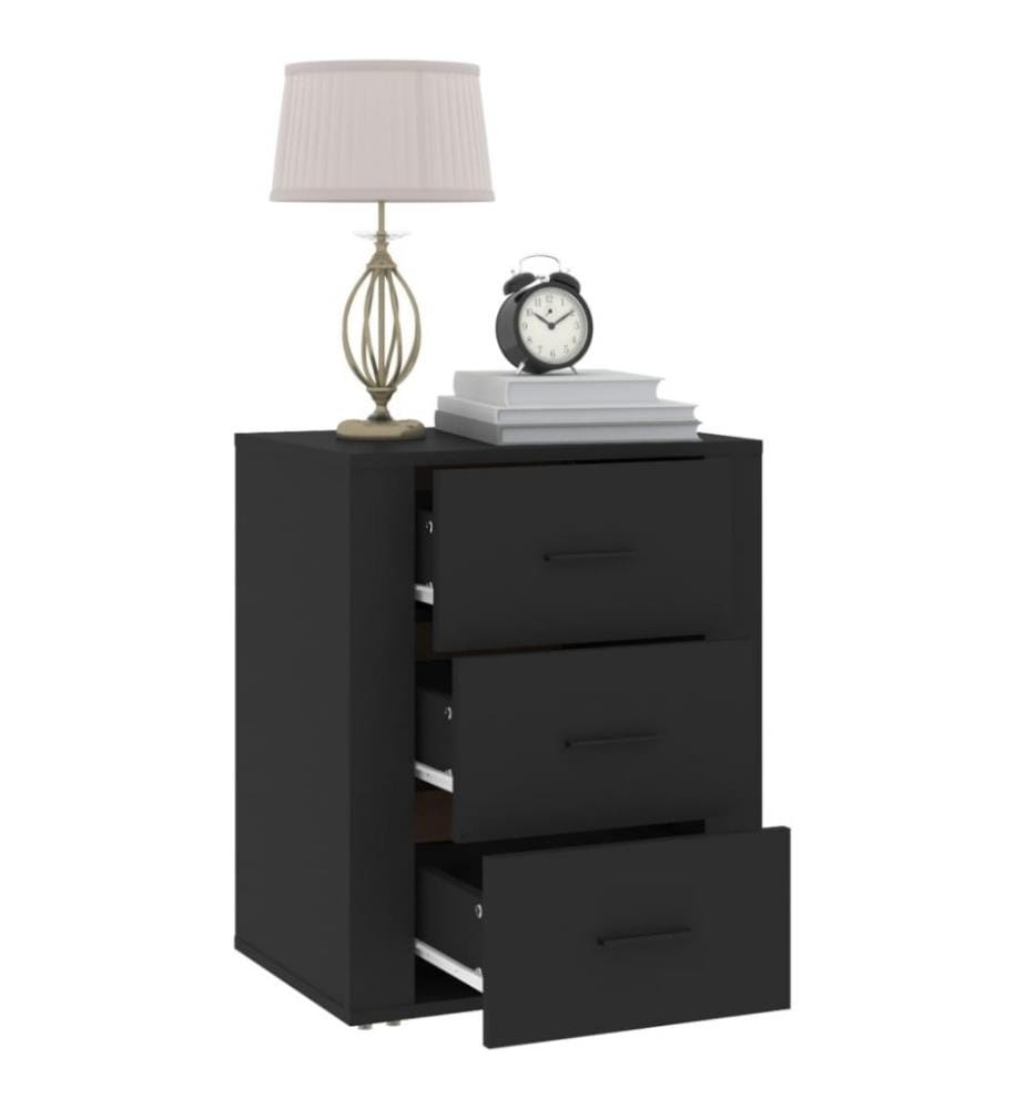 Nachttisch Schwarz 50x36x60 cm Holzwerkstoff