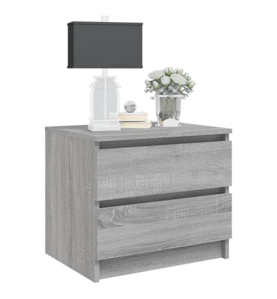 Nachttisch Grau Sonoma 50x39x43,5 cm Holzwerkstoff