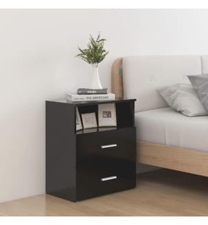 Tables de chevet 2 pcs Noir 50x32x60 cm