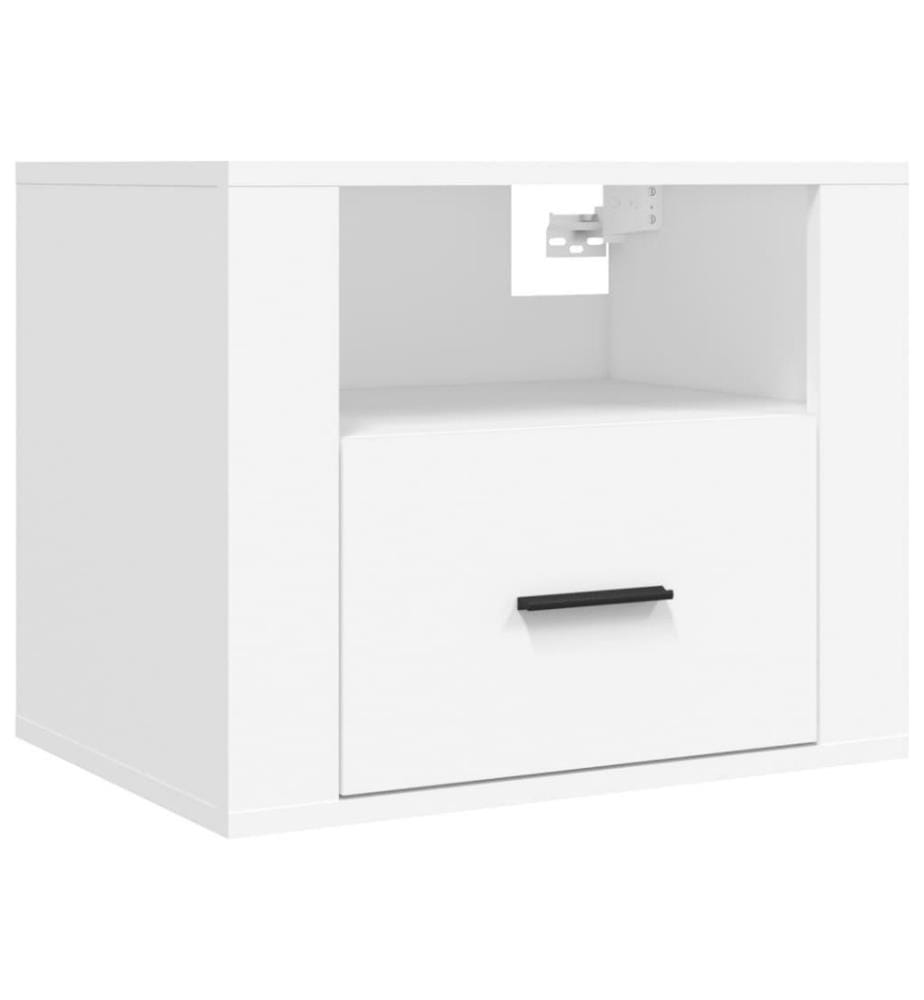 Wand-Nachttische 2 Stk. Weiss 50x36x40 cm