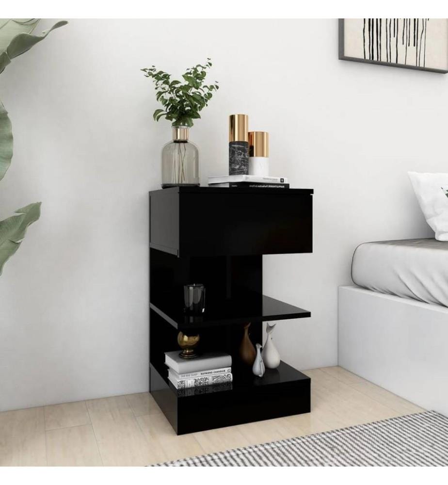 Nachttisch Schwarz 40x35x65 cm Holzwerkstoff