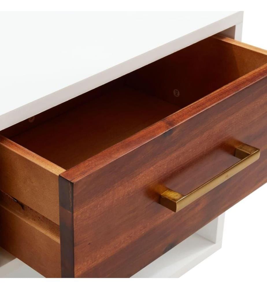 Nachttisch Akazienholz Massiv 40x30x57 cm