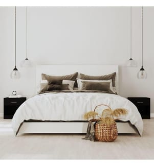 Tables de chevet 2 pcs avec tiroir Noir