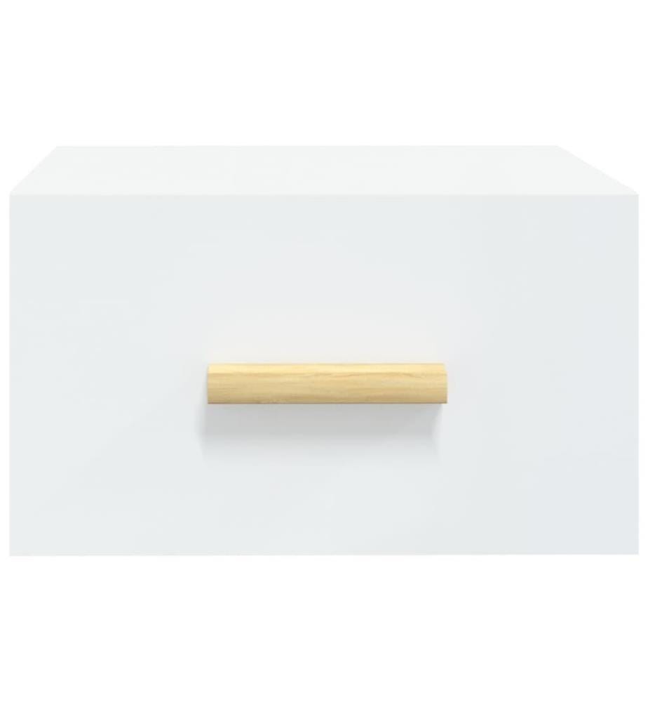 Wand-Nachttische 2 Stk. Weiss 35x35x20 cm