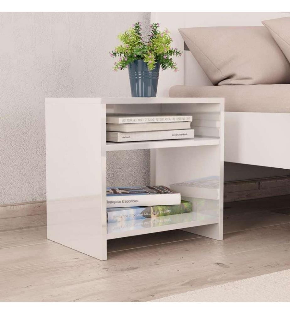 Nachttische 2 Stk. Hochglanz-Weiss 40x30x40 cm Holzwerkstoff