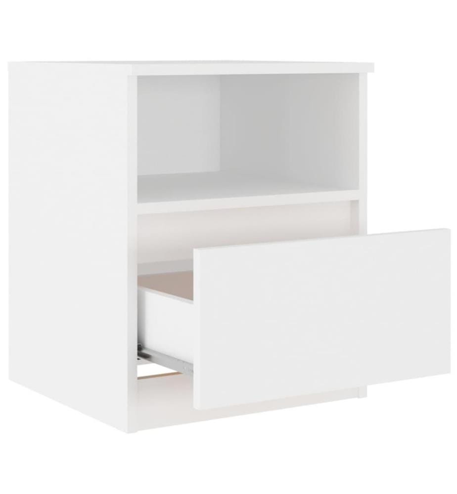 Nachttisch Weiss 40x40x50 cm Holzwerkstoff