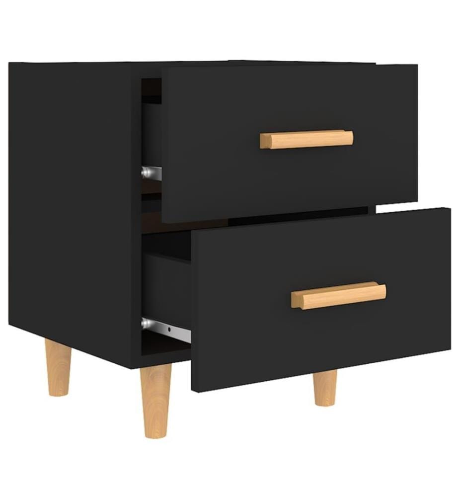 Nachttische 2 Stk. Schwarz 40x35x47,5 cm