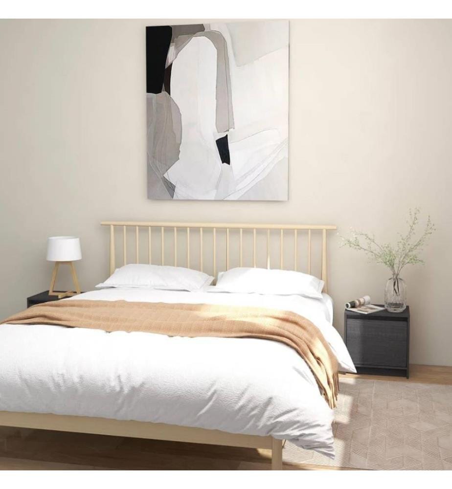 Nachttische 2 Stk. Grau 40x30,5x40 cm Massivholz Kiefer