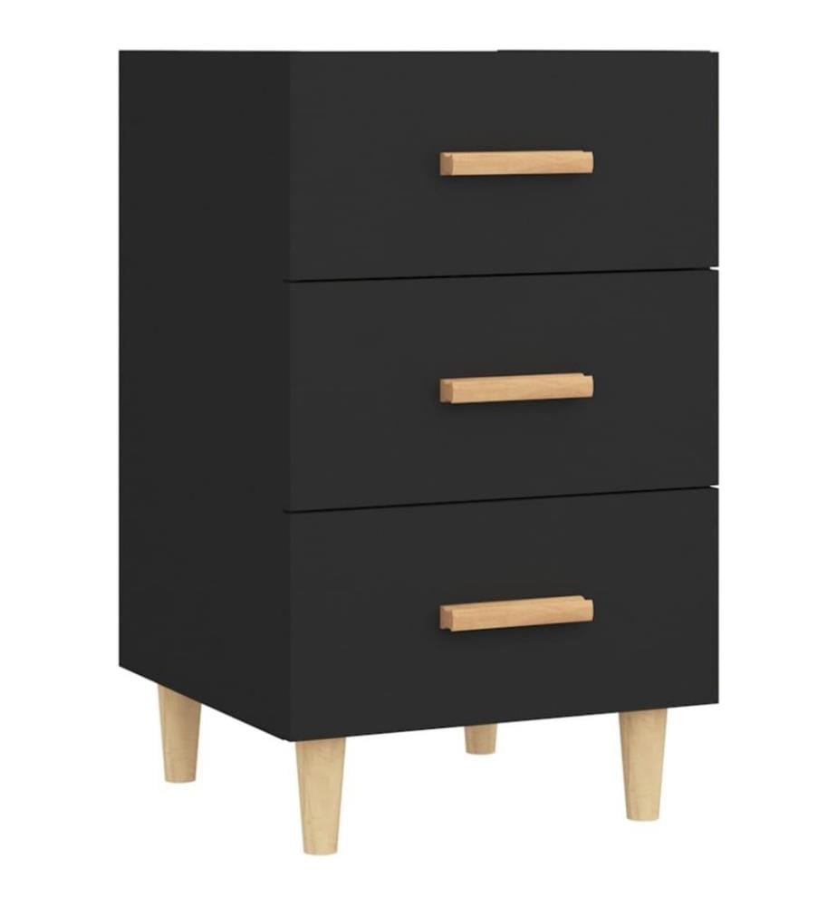 Nachttisch Schwarz 40x40x66 cm Holzwerkstoff