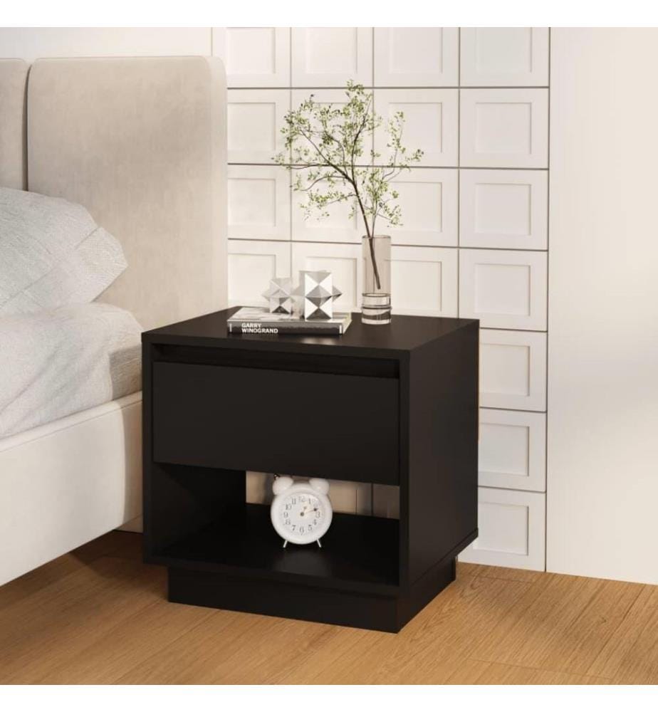 Nachttische 2 Stk. Schwarz 45x34x44 cm Holzwerkstoff