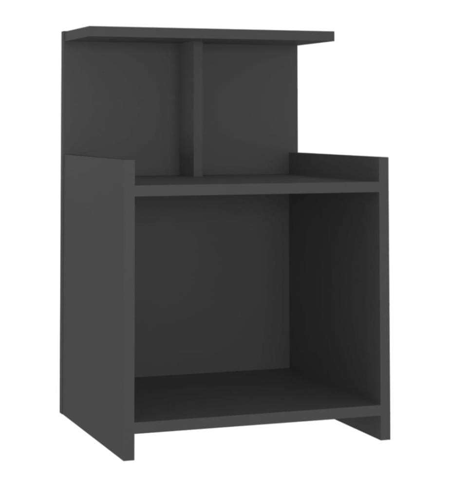 Nachttische 2 Stk. Grau 40x35x60 cm Holzwerkstoff