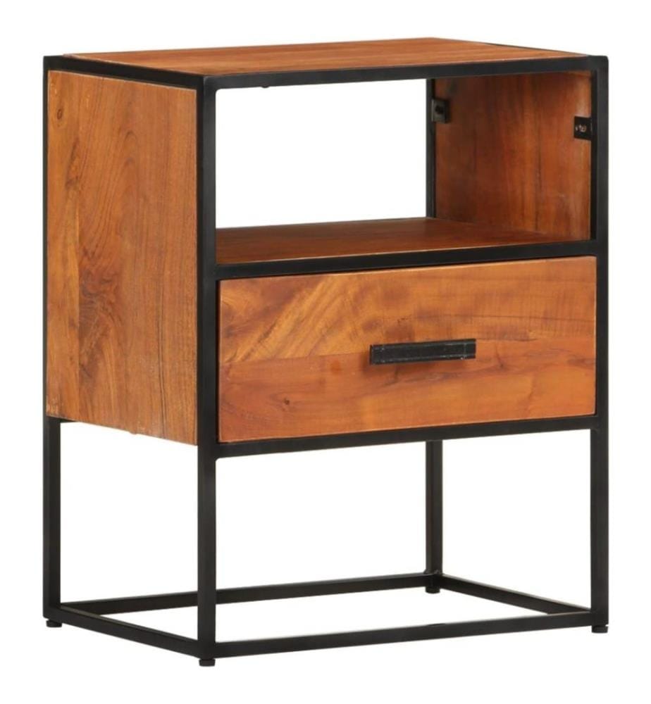 Nachttisch 40x30x50 cm Massivholz Akazie