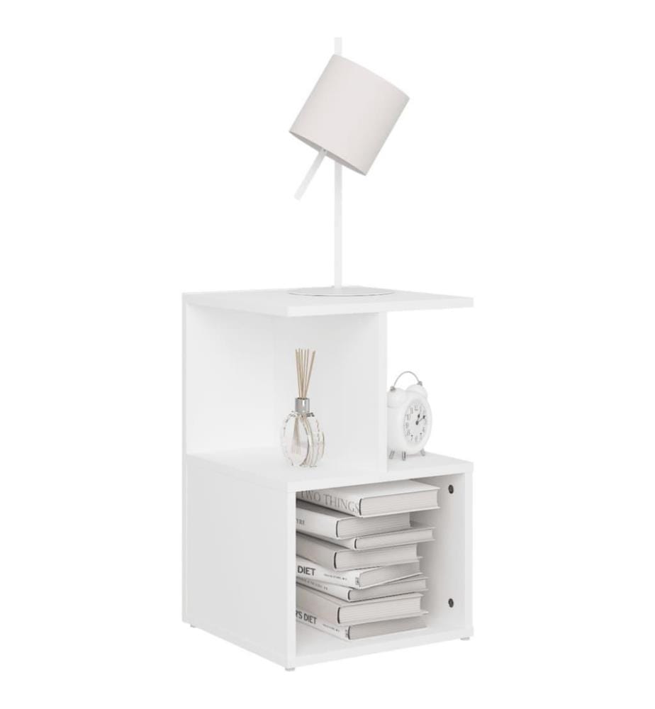 Nachttisch Weiss 35x35x55 cm Holzwerkstoff