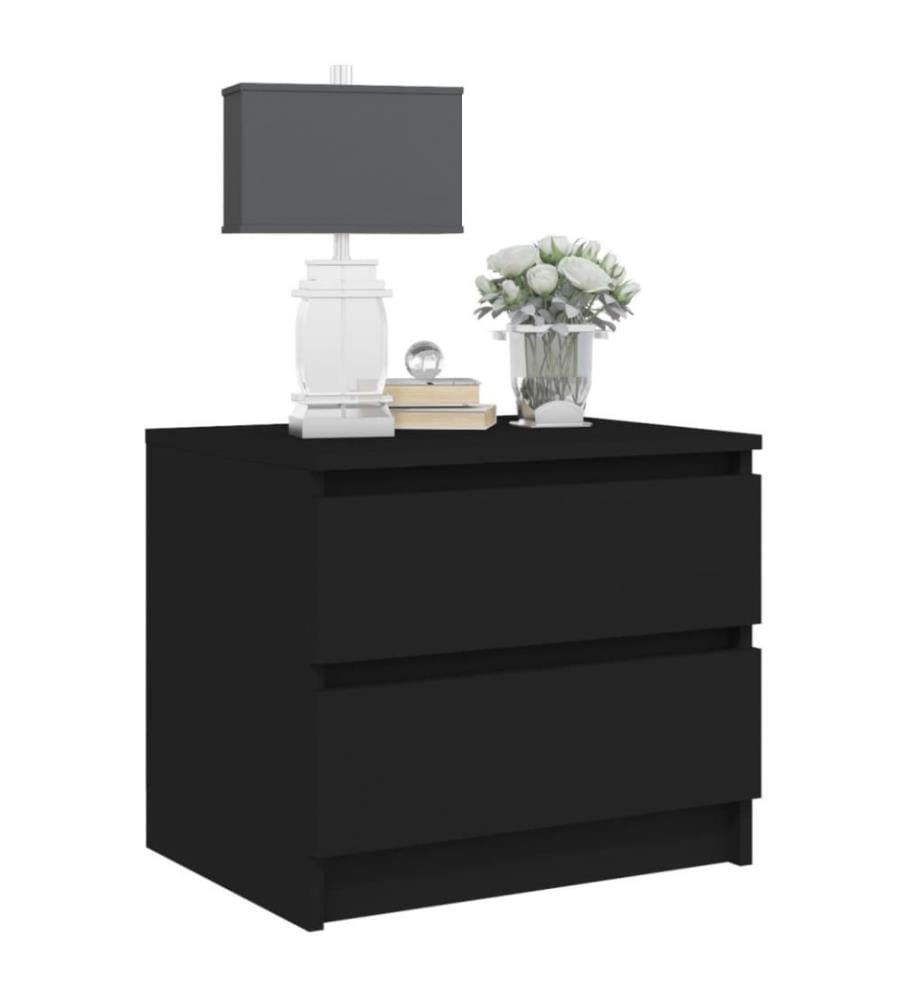 Nachttisch Schwarz 50x39x43,5 cm Holzwerkstoff