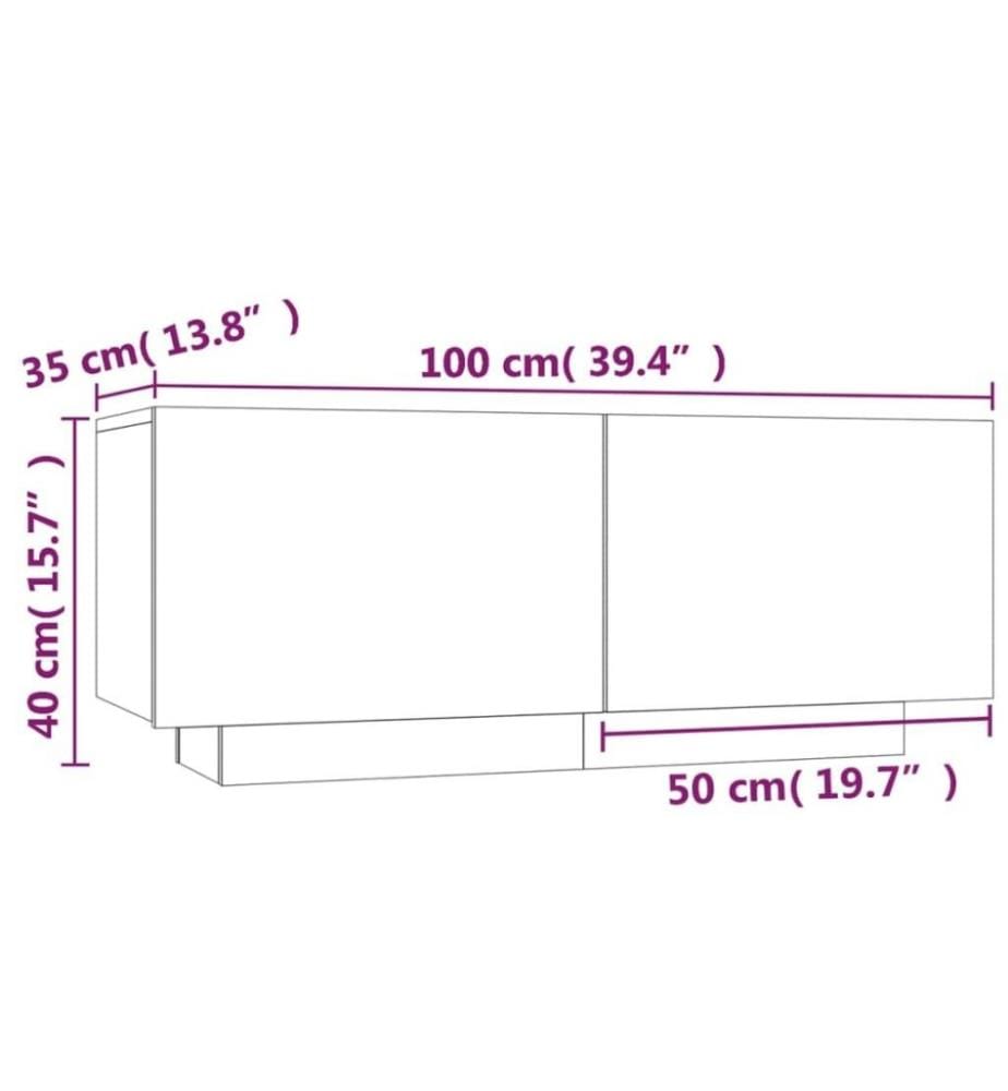 Nachttisch Braun Eichen-Optik 100x35x40 cm Holzwerkstoff