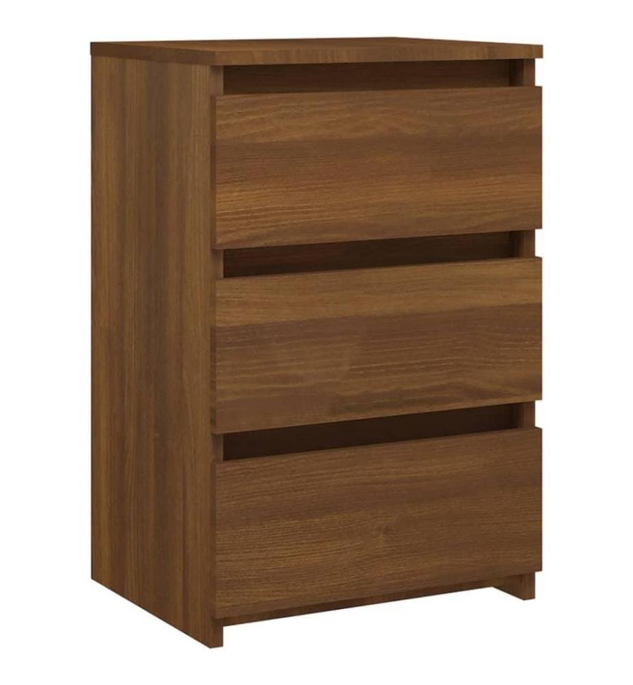 Nachttisch Braun Eichen-Optik 40x35x62,5 cm Holzwerkstoff