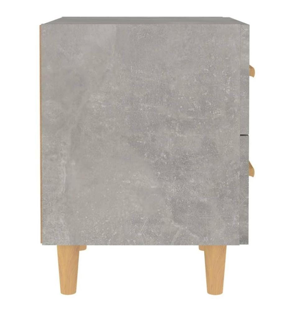 Nachttische 2 Stk. Betongrau 40x35x47,5 cm