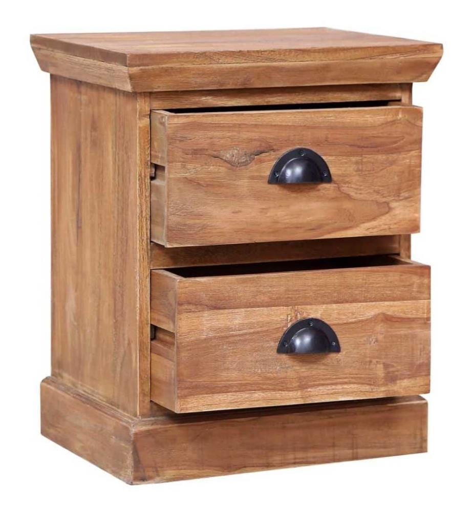 Nachttisch 40 x 30 x 50 cm Teak Massiv