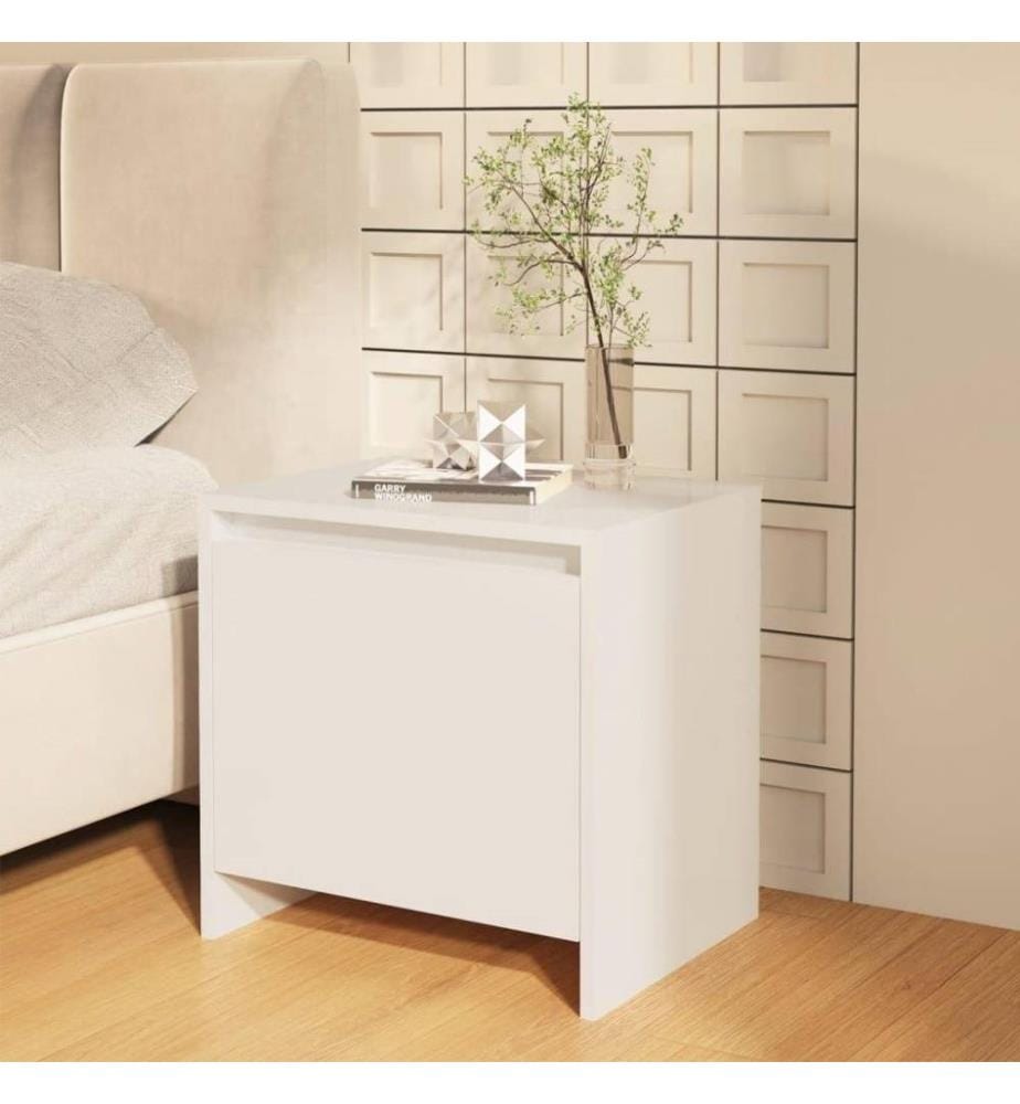 Nachttische 2 Stk. Hochglanz-Weiss 45x34x44,5 cm Holzwerkstoff