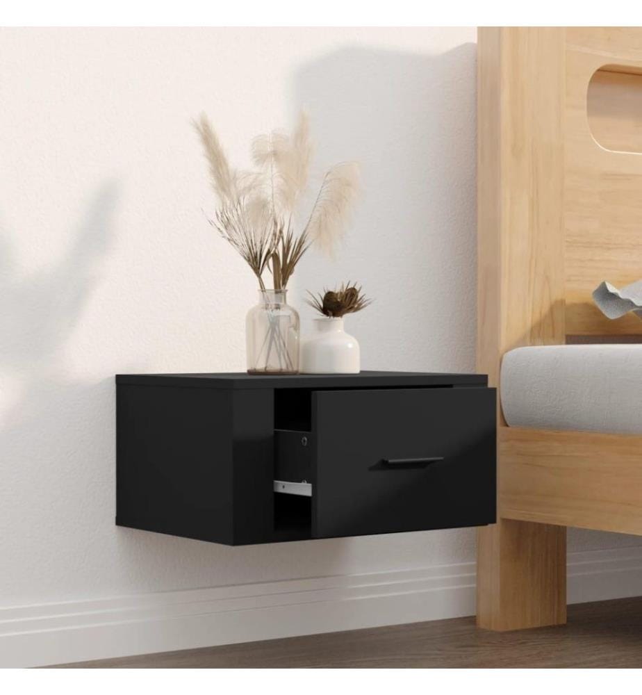 Wand-Nachttisch Schwarz 50x36x25 cm
