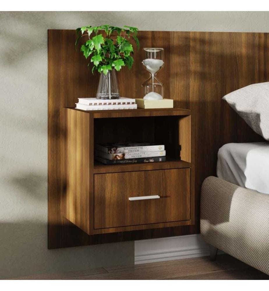Wand-Nachttische 2 Stk. Braun Eichen-Optik Holzwerkstoff