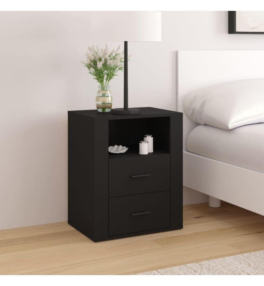 Nachttisch Schwarz 50x36x60 cm Holzwerkstoff
