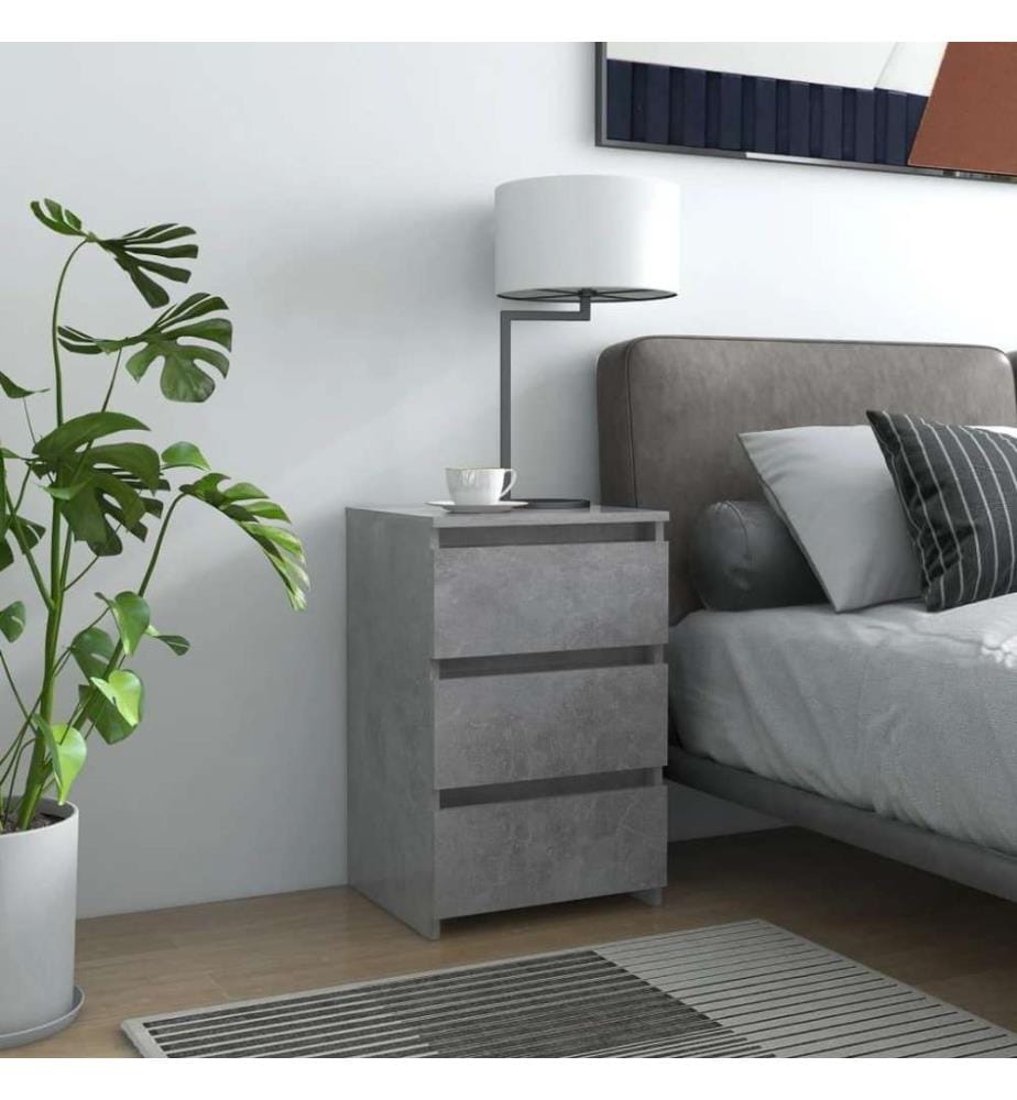 Nachttische 2 Stk. Betongrau 40x35x62,5 cm Holzwerkstoff