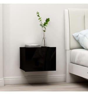 Tables de chevet 2 pcs Noir 40 x 30 x 30 cm Aggloméré