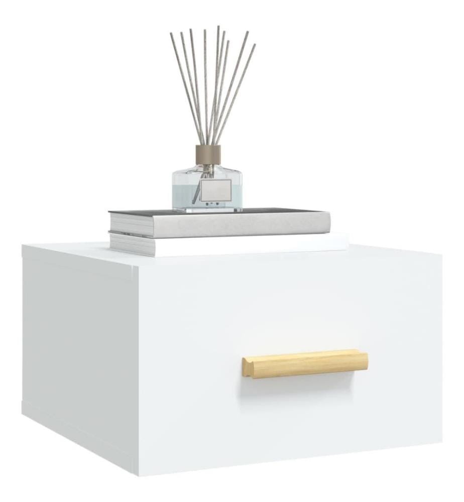 Wand-Nachttisch Weiss 35x35x20 cm
