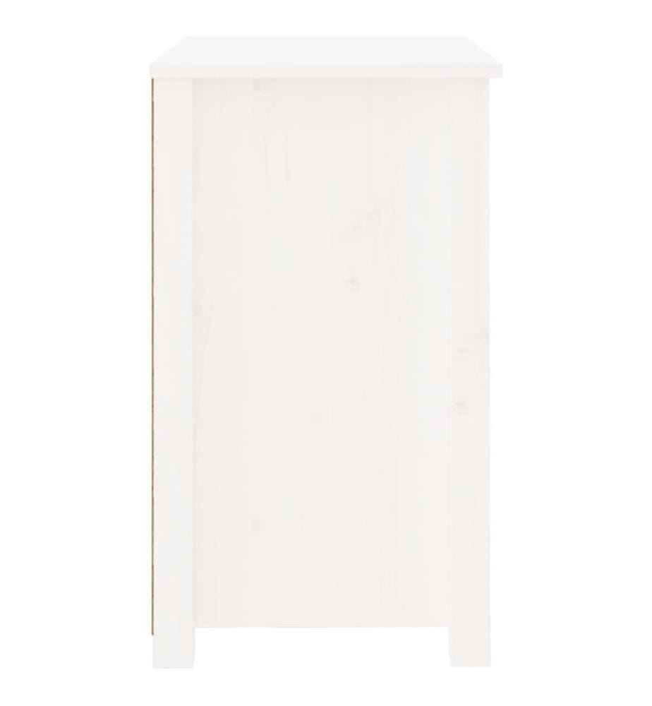 Nachttisch Weiss 50x35x61,5 cm Massivholz Kiefer