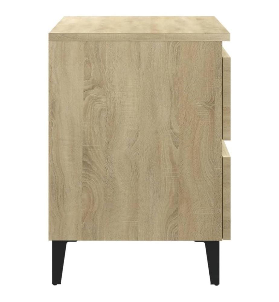 Nachttische 2 Stk. Sonoma-Eiche 40x35x50 cm Holzwerkstoff