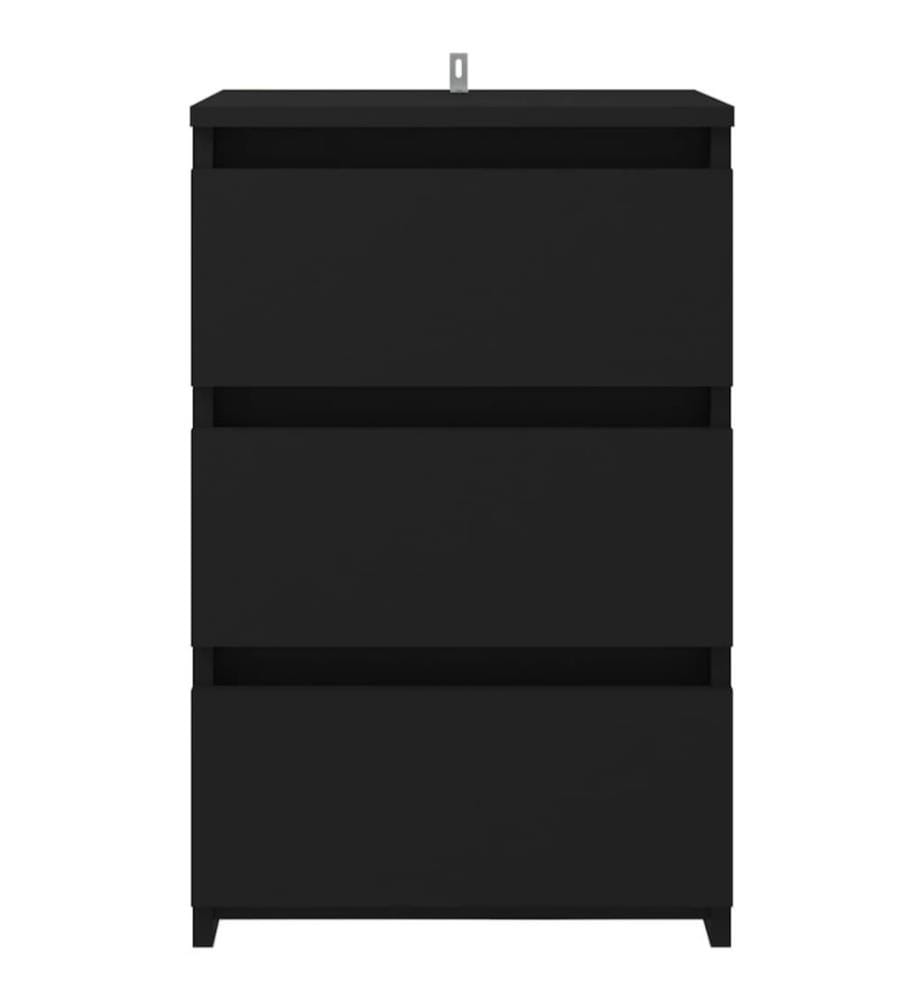 Nachttische 2 Stk. Schwarz 40x35x62,5 cm Holzwerkstoff