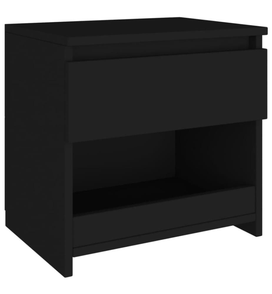 Nachttische 2 Stk. Schwarz 40x30x39 cm Holzwerkstoff