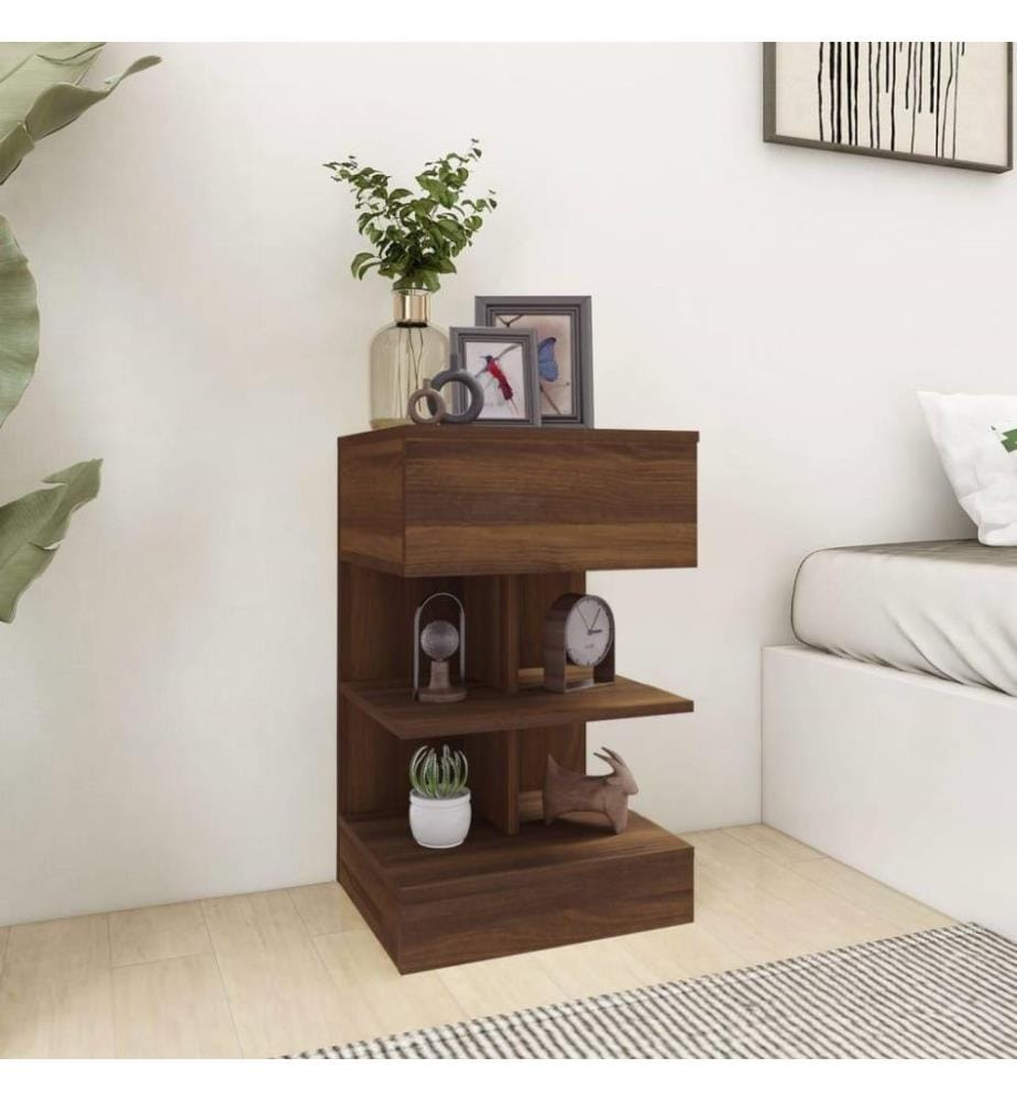 Nachttische 2 Stk. Braun Eiche 40x35x65 cm Holzwerkstoff