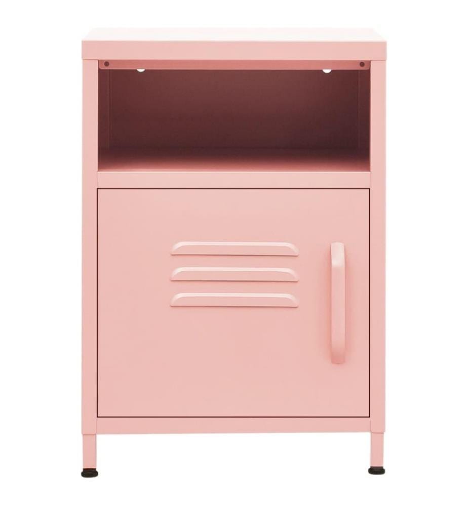 Nachttisch Rosa 35x35x51 cm Stahl