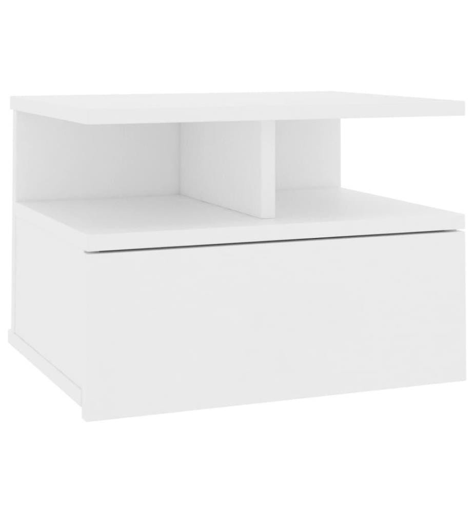 Hängender Nachttisch Weiss 40x31x27 cm Holzwerkstoff