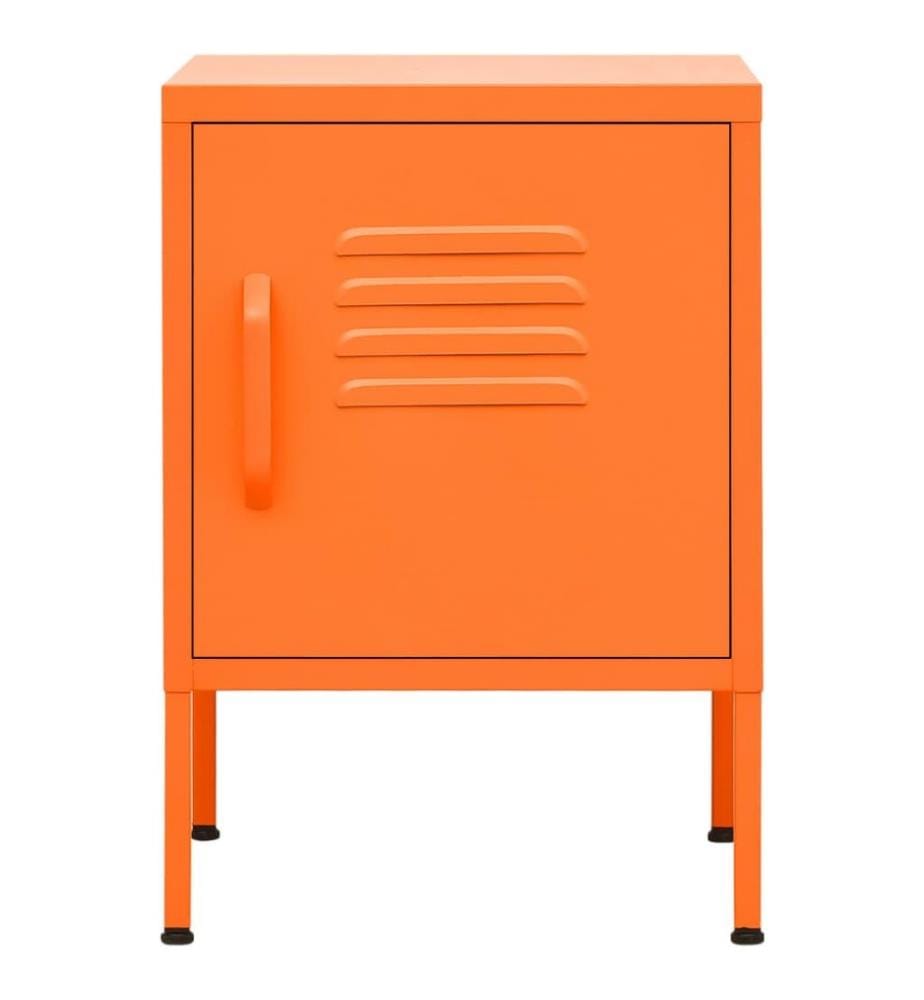 Nachttisch Orange 35x35x51 cm Stahl