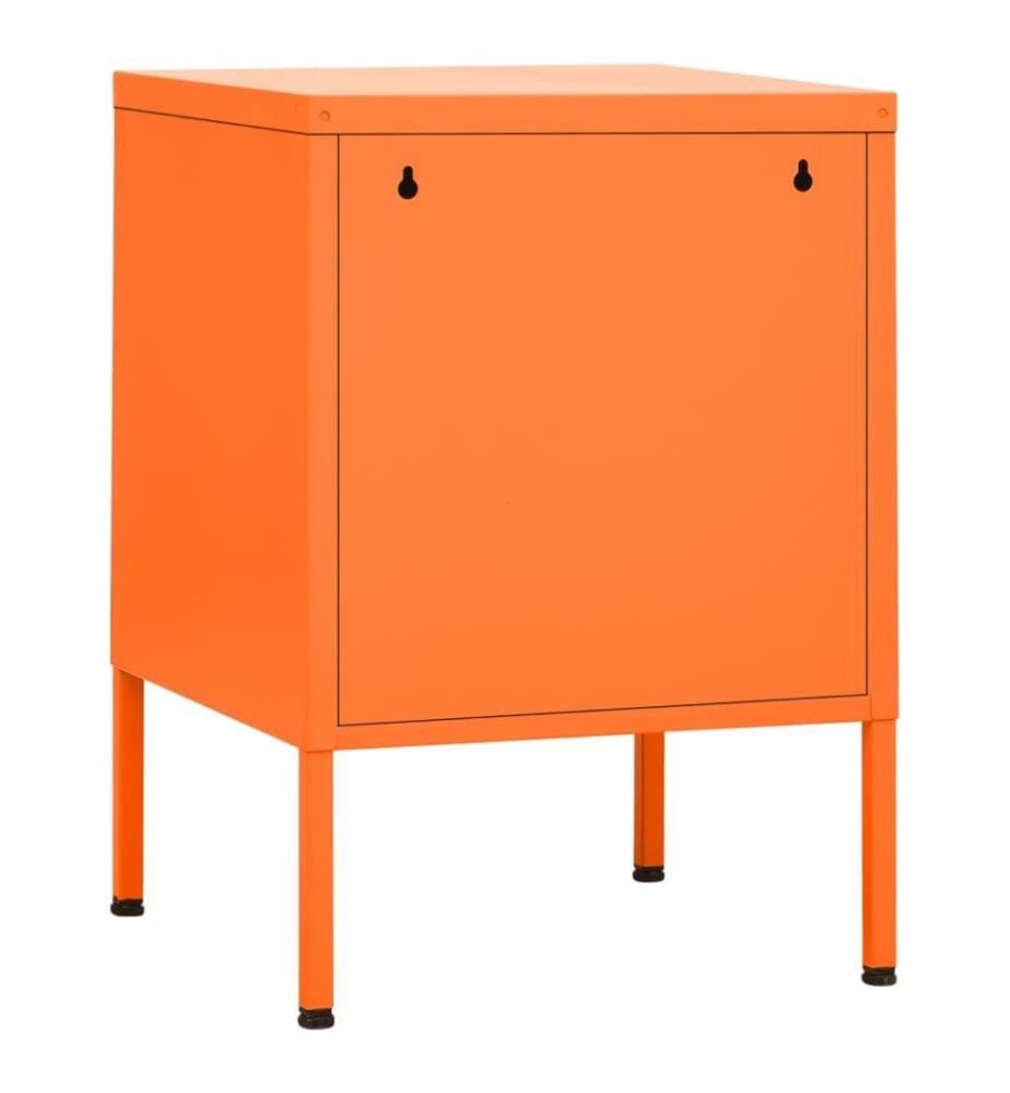 Nachttisch Orange 35x35x51 cm Stahl
