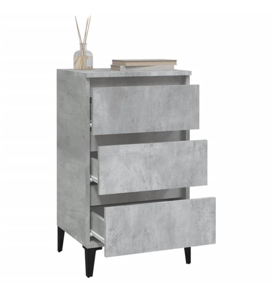 Nachttisch Betongrau 40x35x70 cm Holzwerkstoff