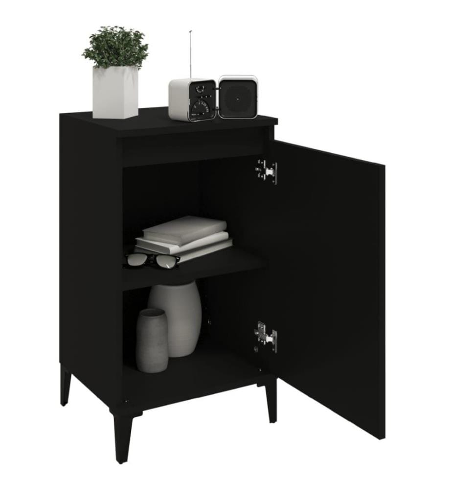 Nachttisch Schwarz 40x35x70 cm Holzwerkstoff