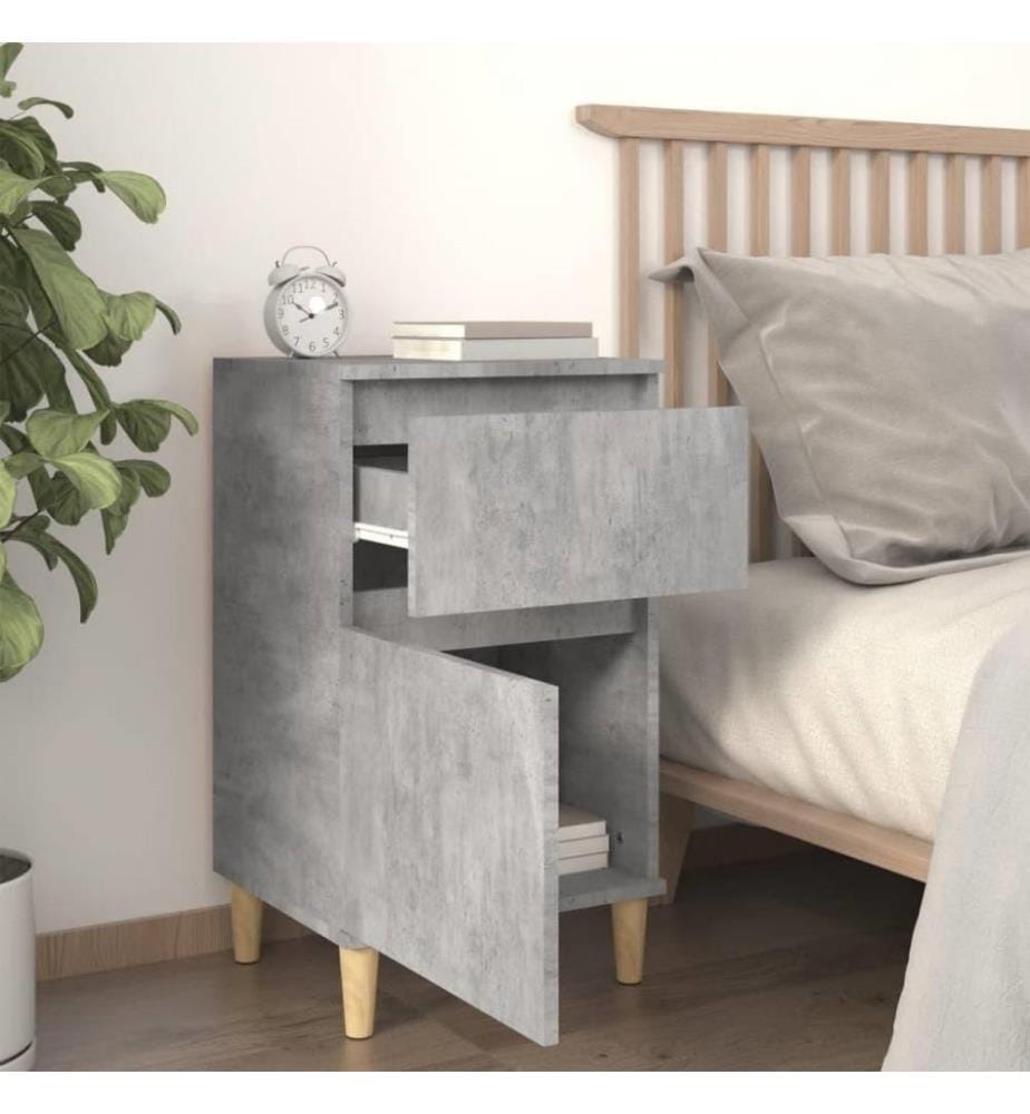 Nachttisch Betongrau 40x35x70 cm