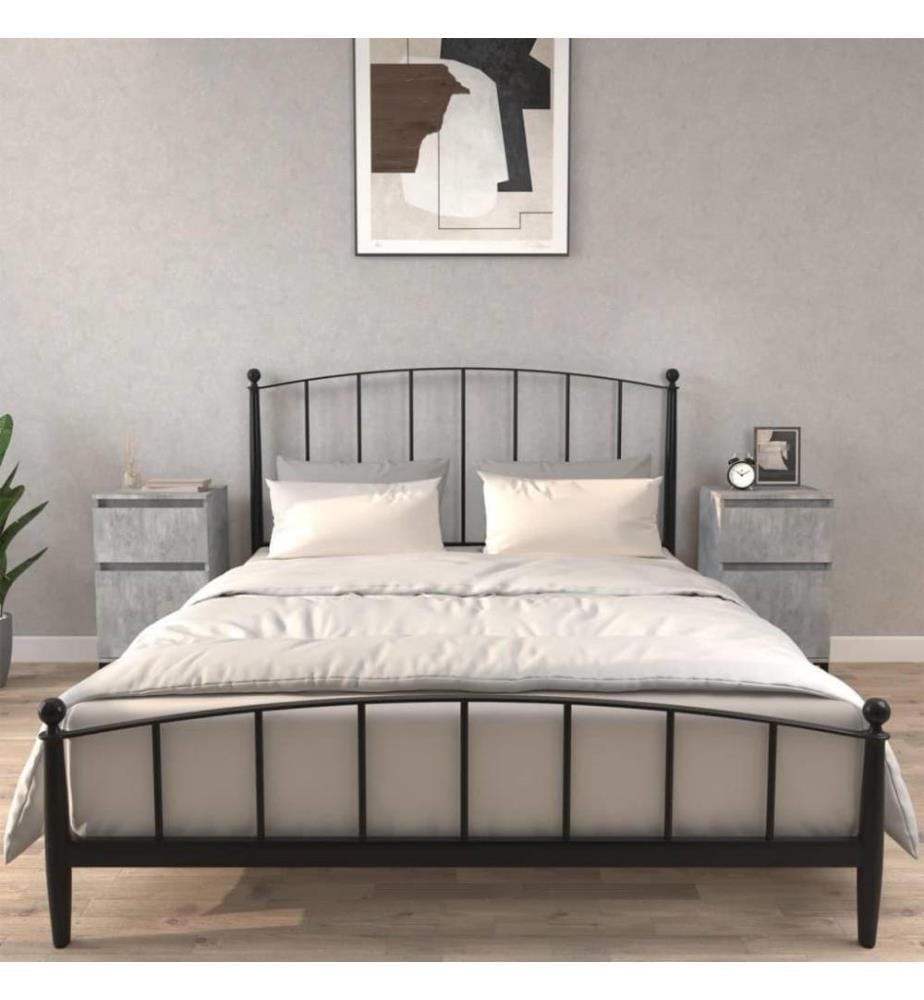 Nachttische 2 Stk. Betongrau 40x35x70 cm