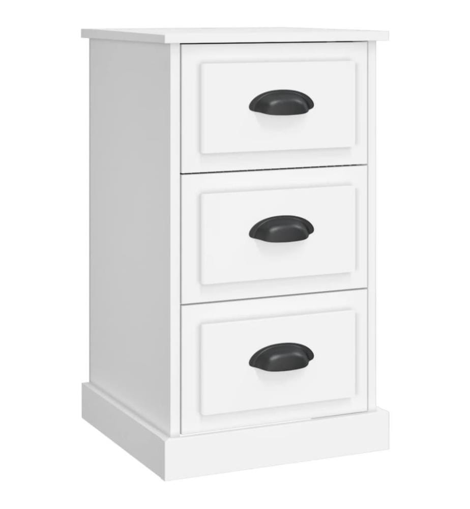 Nachttisch Weiss 39x39x67 cm Holzwerkstoff