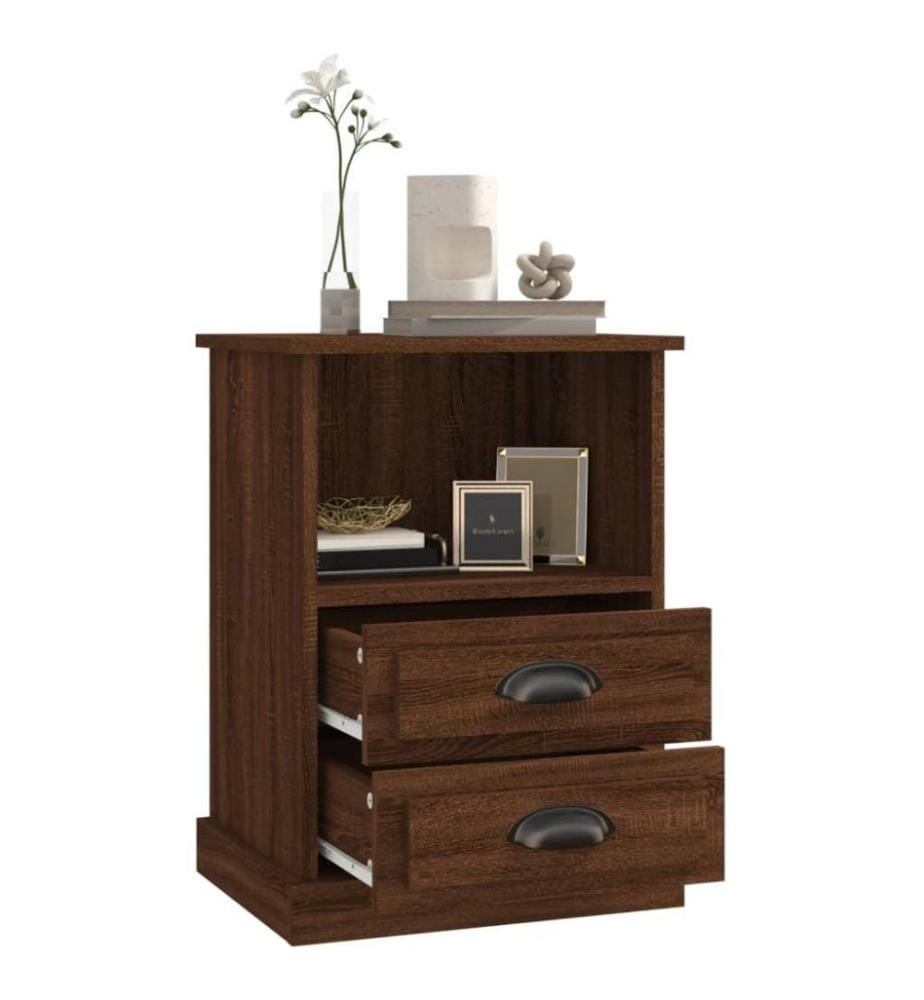 Nachttische 2 Stk. Braun Eichen-Optik 43x36x60 cm