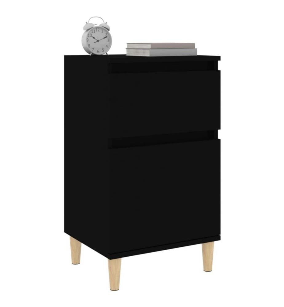 Nachttisch Schwarz 40x35x70 cm