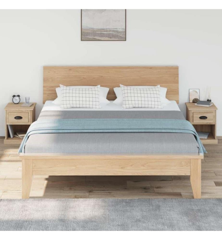 Nachttische 2 Stk. Sonoma-Eiche 39x39x47,5 cm Holzwerkstoff