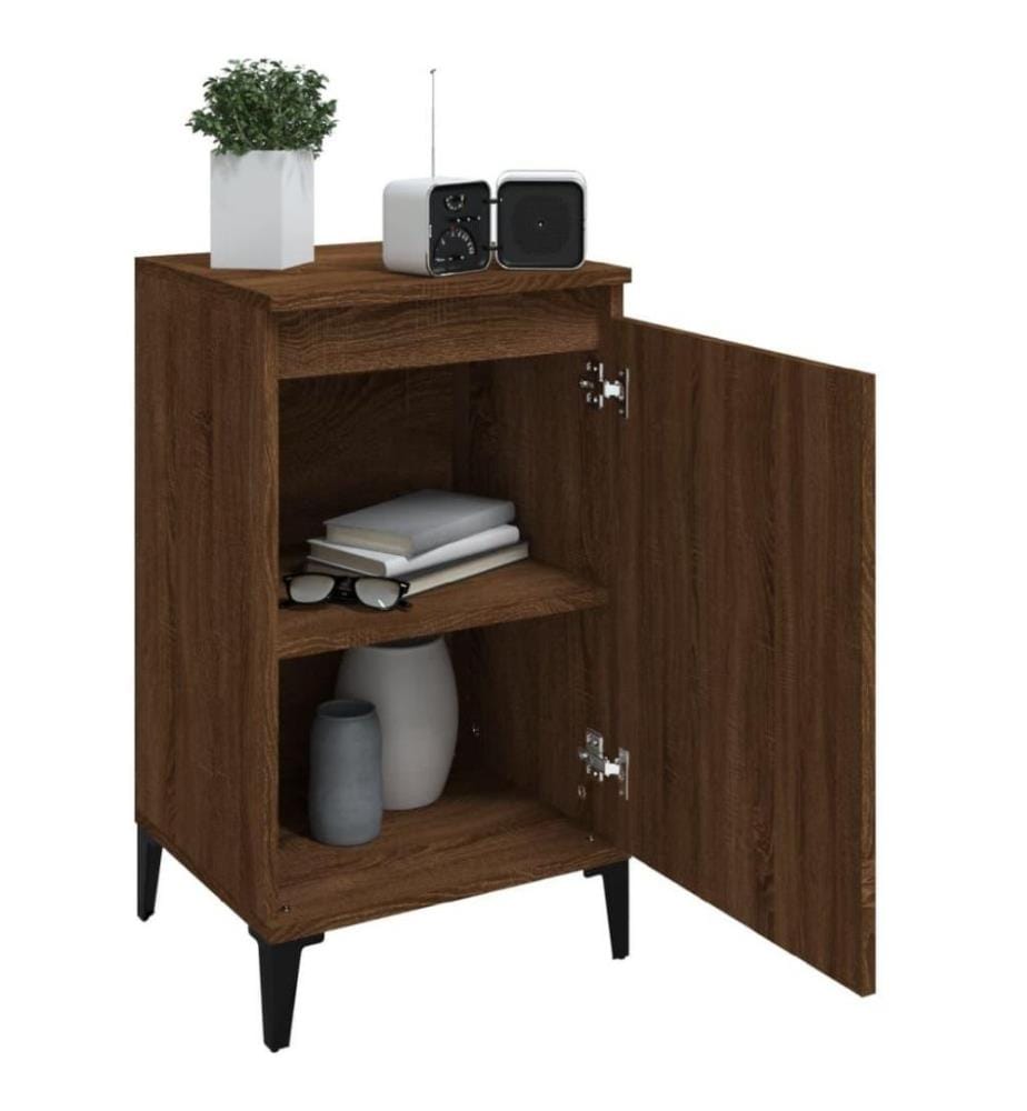 Nachttische 2 Stk. Braun Eichen-Optik 40x35x70 cm Holzwerkstoff