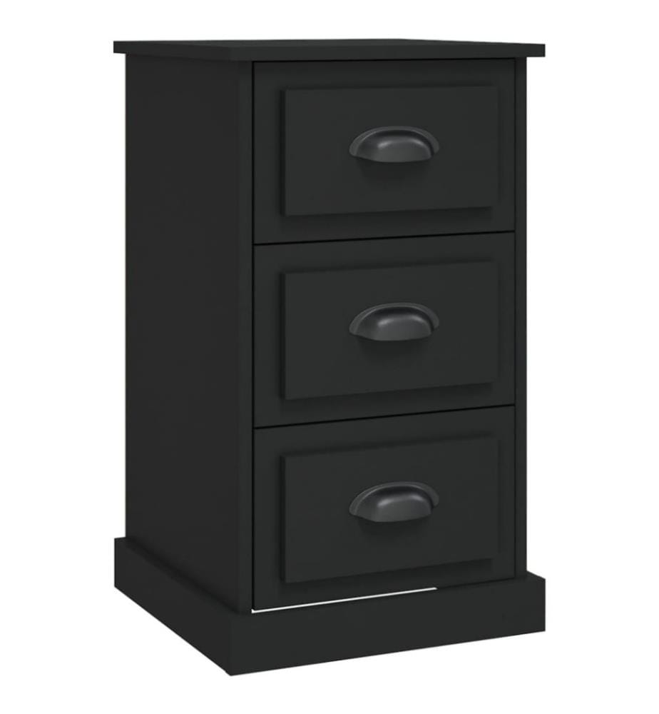 Nachttisch Schwarz 39x39x67 cm Holzwerkstoff