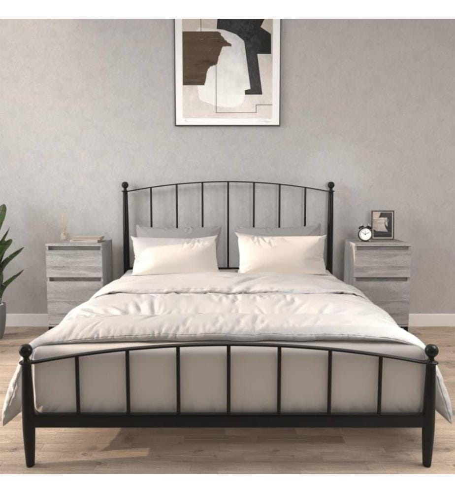 Nachttische 2 Stk. Grau Sonoma 40x35x70 cm